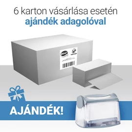 Szalvéta feltöltő csomag - Hajtogatott éttermi szalvéta - 6 karton + adagoló