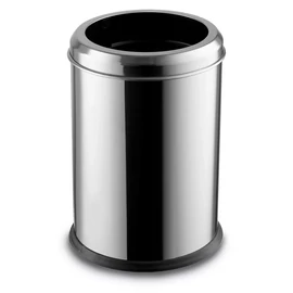 Fedél nélküli, rozsdamentes acél szemetes kuka, 20 L, 27,5x42cm, fényes 430SS
