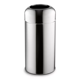Fedél nélküli, rozsdamentes acél szemetes kuka, 40 L, 28X67CM, fényes 430SS