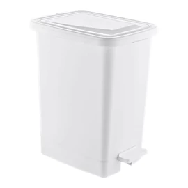 Slim Műanyag pedálos szemetes, fehér, 25L