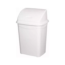 Billenőfedeles szemetes kuka, műanyag, luxury fehér, 50 L