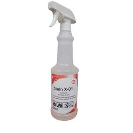 Folttisztító Stain X-01 750 ml - rágógumi, zsír, olaj, gépolaj, tinta, rúzs és kozmetikai anyag eltávolító  (12x750ml)