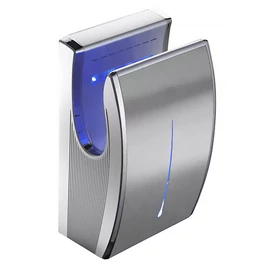 Kézszárító mini, légpengés, kézbedugós, rozsdamentes acél, matt 1650W