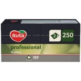 Ruta Professional szalvéta 33x33cm 250 lap 2 rétegű fekete 100% cellulóz 1/4 hajtás