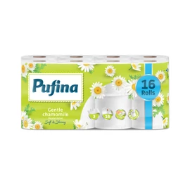 PUFINA Chamomile toalettpapír 16 tek 140 lap 3 rétegű, kamilla illatával