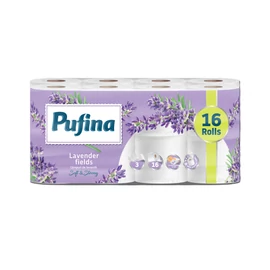 PUFINA Lavender Fields toalettpapír 16 tek 140 lap 3 rétegű, levendula illatával