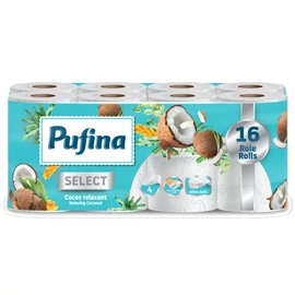 PUFINA Relaxing Coconut toalettpapír 16 tek 150 lap 4 rétegű, kókuszdió illatával