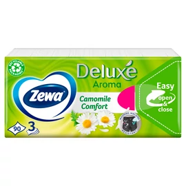 Zewa Deluxe 3 rétegű papír zsebkendő camomile  90 db