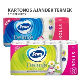 Zewa Deluxe 3 rétegű WC papír   ( 1 KARTON-TÖBB ILLAT VÁLTOZAT)