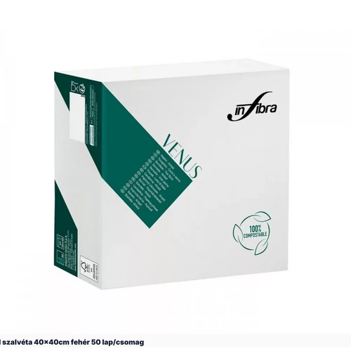Infibra Venus airlaid szalvéta 40x40cm fehér 50 lap