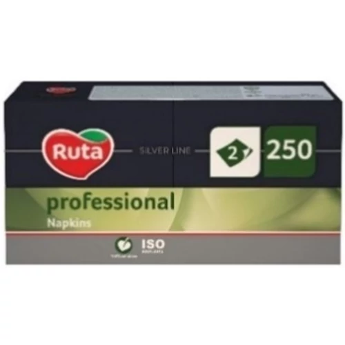 Ruta Professional szalvéta 33x33cm 250 lap 2 rétegű fekete 100% cellulóz 1/4 hajtás