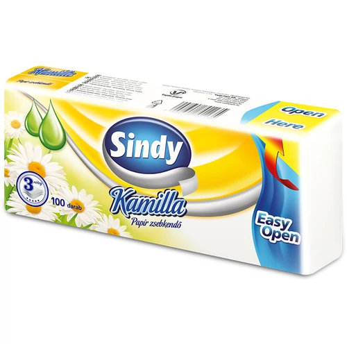 Papír zsebkendő Sindy kamilla 3 rétegű 100 db