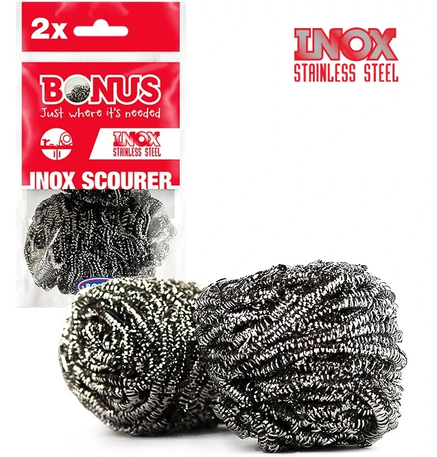Bonus fém dörzsi INOX spirál 2 db