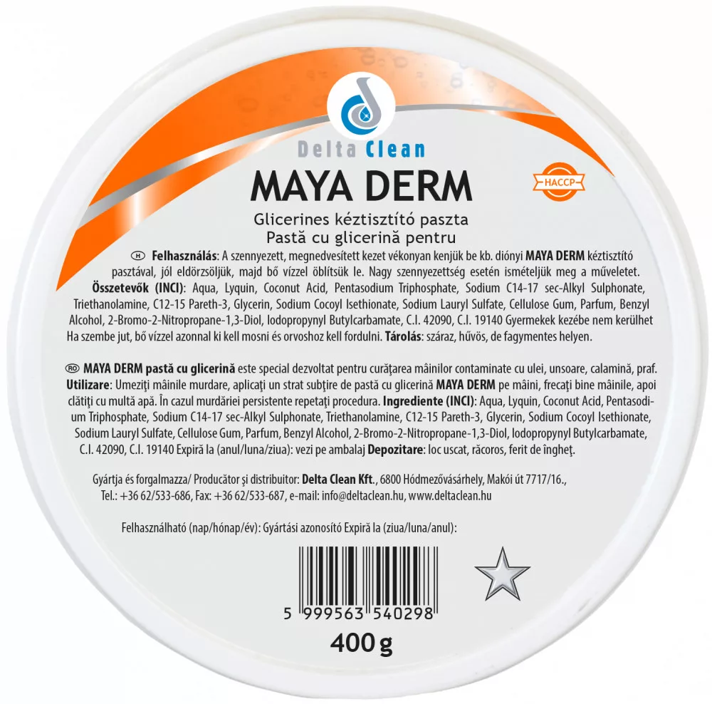Maya Derm 400 g - Glicerines kéztisztító paszta