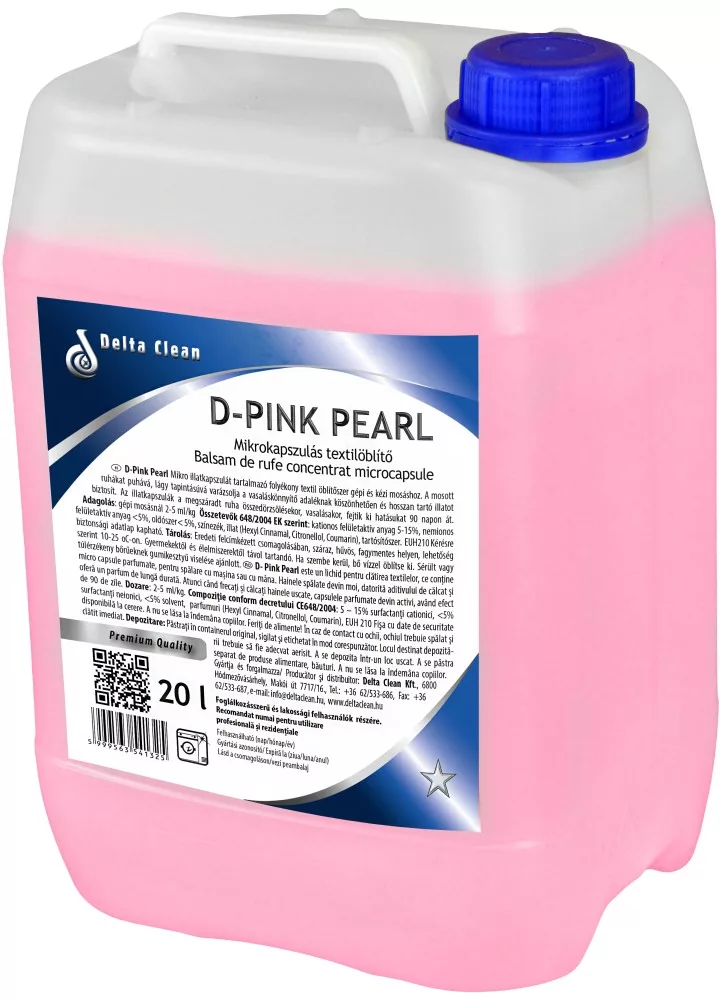 D-Pink Pearl 20L - Mikrokapszulás textilöblítő