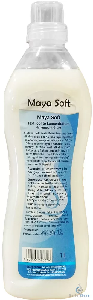 Maya Soft 1L - Textilöblítő koncentrátum 10x1L