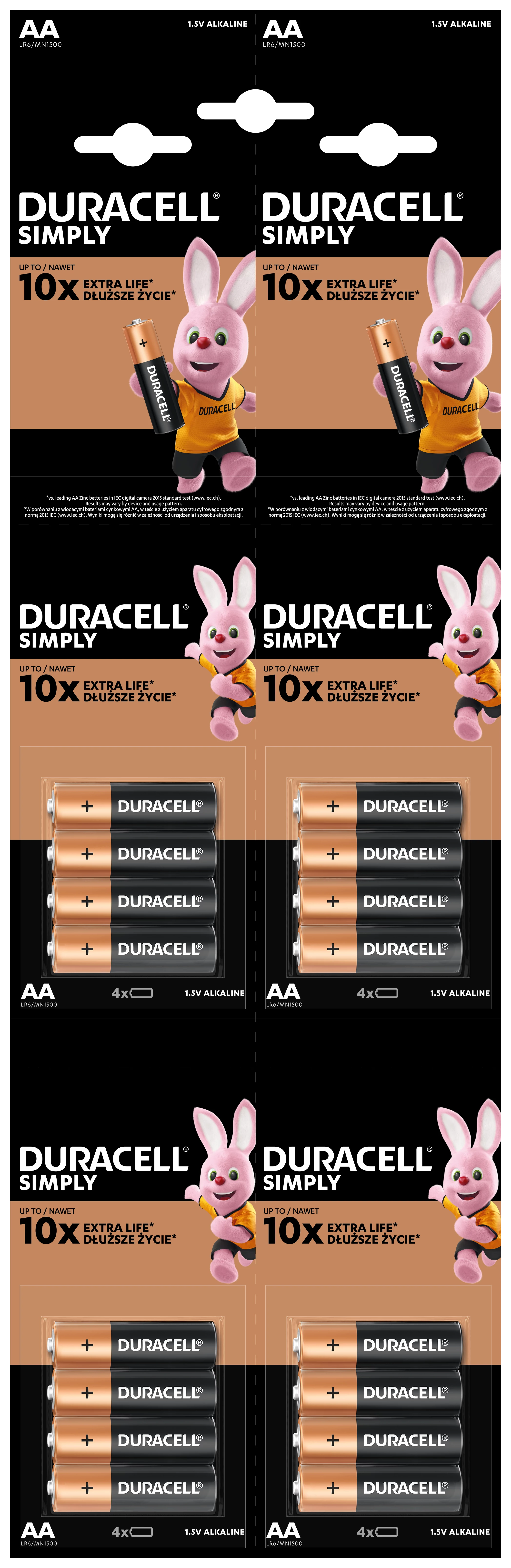 Duracell Simply 4*4db AA HBDC