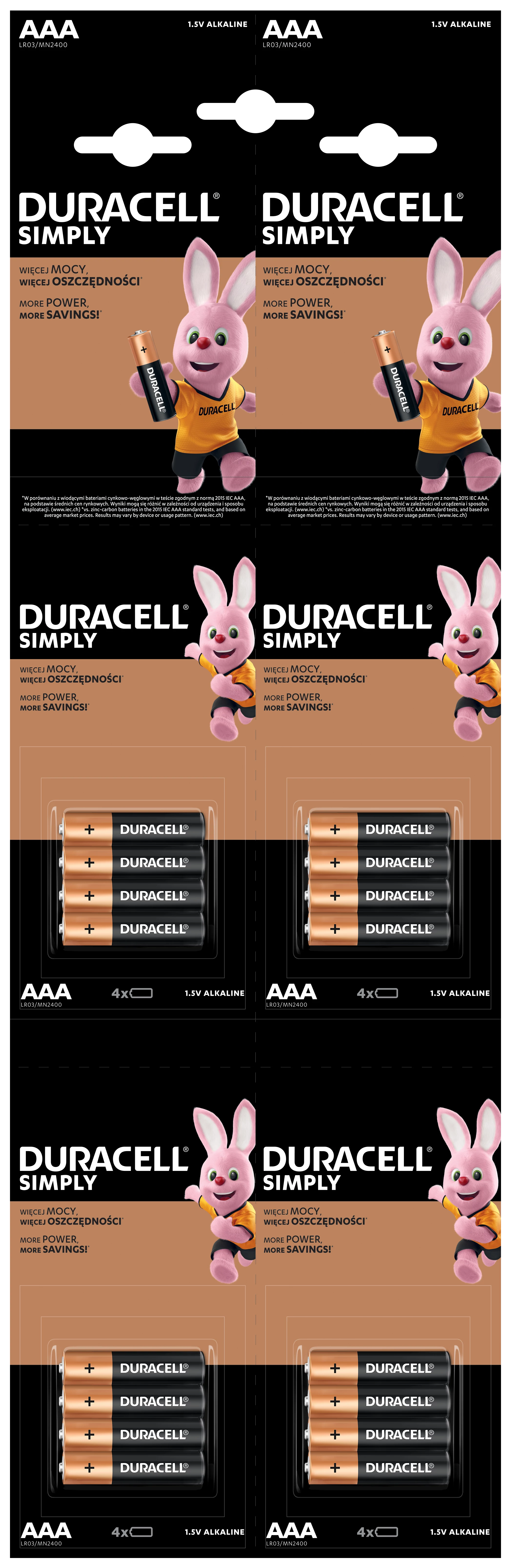 Duracell Simply 4*4db AAA HBDC