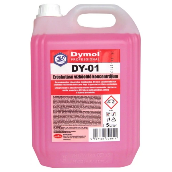 Dymol Professional DY-01 Erőshatású vízkőoldó koncentrátum 5 liter