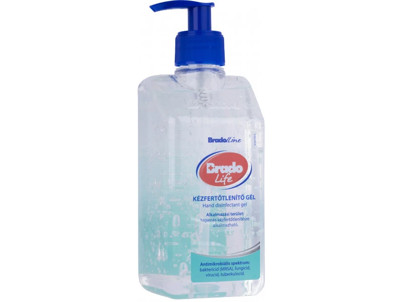 Bradolife kézfertőtlenítő gél pumpás 500ml 