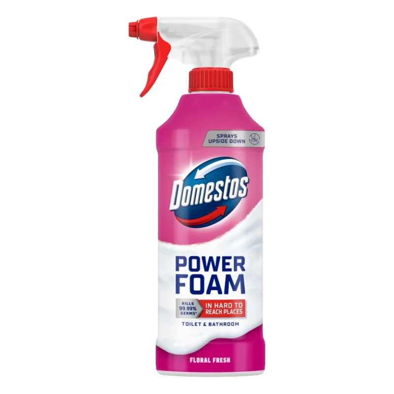 Domestos Power Foam WC és fürdőszoba tisztító hab - 435 ml (Floral-Fresh)